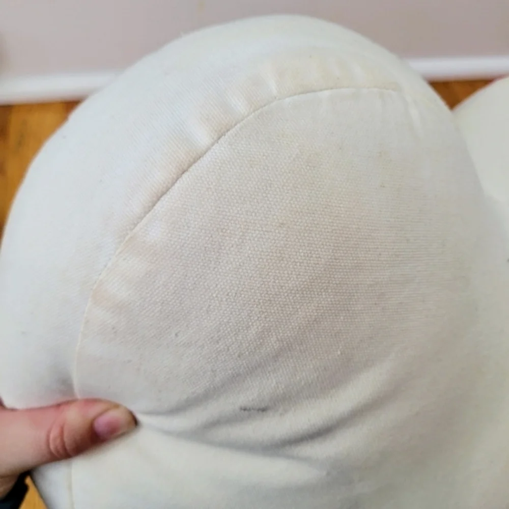 Shabby‎ Chic Heart Shaped Embroidered Throw Pillow Floral Embellished *read*